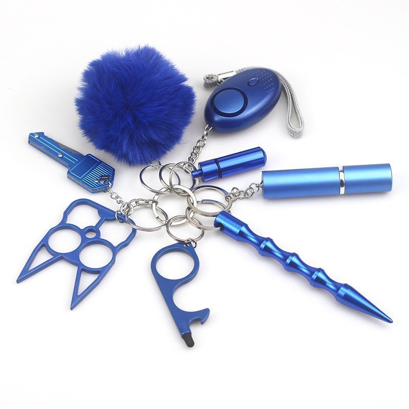 Safety Keychain UK portachiavi da collezione responsabile 8-Piece Multifunctional blu 1 Safety Keychain UK portachiavi da collezione responsabile 8-Piece Multifunctional blu