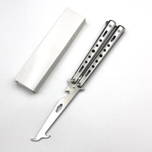 All-steel multifunctional butterfly swing coltello unsharpened pieghevole practice coltello