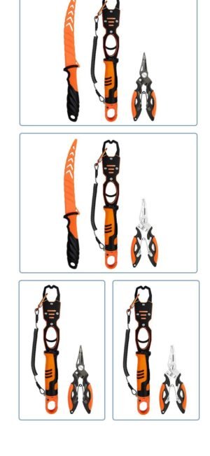 Coltello da pesca combination multifunctional fish catcher aluminum alloy with scale fish control set