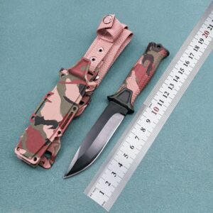Camouflage alta durezza infantry coltello da caccia outdoor camping coltello collezione responsabile