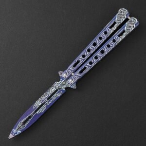 Coltello butterfly CSGO coltello butterfly unsharpened all-steel coltello butterfly sling coltello coltello pieghevole trainer per coltello butterfly practice coltello