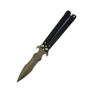 Coltello butterfly unsharpened aluminum manico practice training coltello pieghevole hand fancy coltello