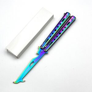 All-steel multifunctional butterfly swing coltello unsharpened pieghevole practice coltello