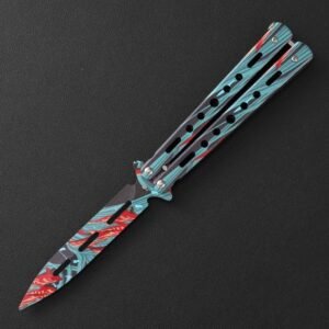 Coltello butterfly CSGO coltello butterfly unsharpened all-steel coltello butterfly sling coltello coltello pieghevole trainer per coltello butterfly practice coltello