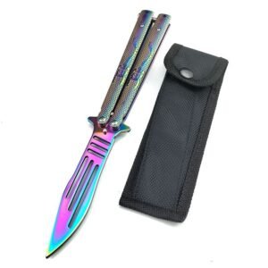 Hot selling unsharpened butterfly practice coltello