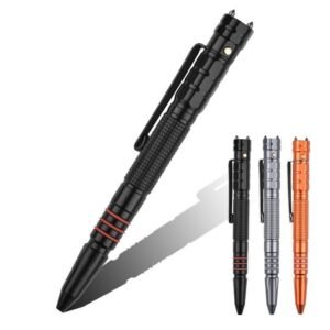 T-7 Double Tungsten Steel Head collezione responsabile penna tattica Glass Breaker EDC tattico Survival Pens Multifunction LED Lighting Pen