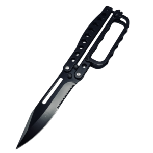 Butterfly trench coltello-4 colors pieghevole Balisong with knuckle guard