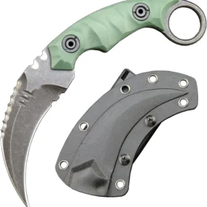 Coltello karambit D2 Steel + Nylon Fiberglass manico Outdoor Claw coltello With Kydex Sheath Edc-verdeg