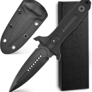 Stonewashed steel coltello G10 manico full coltello da sopravvivenza outdoor EDC camping