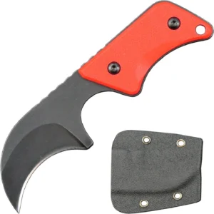 Coltello da collo G10 manico with kydex sheath EDC tool -arancione