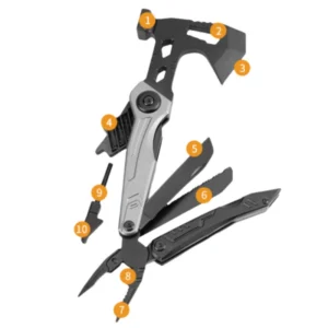 Multifunctional ascia da sopravvivenza pliers coltello pieghevole pliers hammer with flint multi-purpose tool portable collezione responsabile ascia---rosso