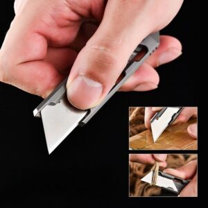 Titanium taglierino Alloy coltello multiuso Edc Hidden lama collezione responsabile collezione responsabile Retractable coltello Art coltello Paper Cutter