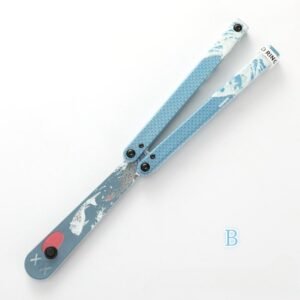 Coltello butterfly Flip Hand coltello Fancy Plastic coltello Training coltello pieghevole Squid Safe No Open Edge