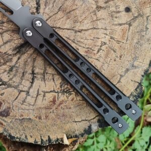 9 Curved lama coltello trainer balisong