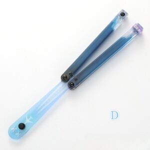 Coltello butterfly Flip Hand coltello Fancy Plastic coltello Training coltello pieghevole Squid Safe No Open Edge