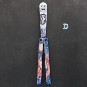 Coltello butterfly Flip Hand coltello Training coltello pieghevole Squid Safe No Open Edge