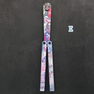Coltello butterfly Flip Hand coltello Training coltello pieghevole Squid Safe No Open Edge