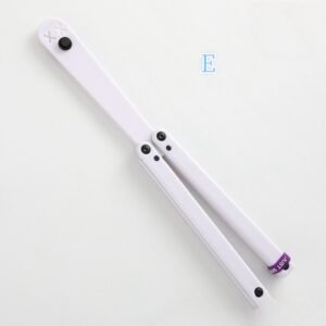 Transparent coltello butterfly Uncut Training coltello coltello pieghevole Flinging coltello Plastic pc Squid Smiley Joker