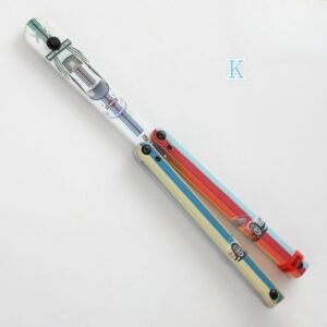 Coltello butterfly Flip Hand coltello Fancy Plastic coltello Training coltello pieghevole Squid Safe No Open Edge
