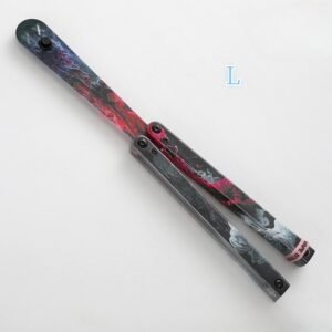 Coltello butterfly Flip Hand coltello Fancy Plastic coltello Training coltello pieghevole Squid Safe No Open Edge