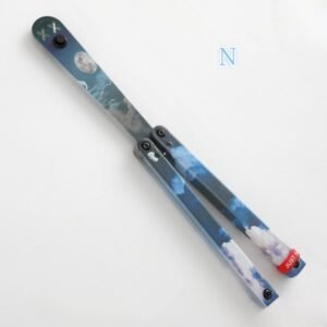 Coltello butterfly Flip Hand coltello Fancy Plastic coltello Training coltello pieghevole Squid Safe No Open Edge