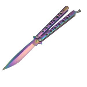 BM 42 coltello balisong coltello butterfly Spring Latch Rainbow