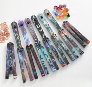 Coltello butterfly Jenny Fancy Plastic coltello Training coltello pieghevole Squid