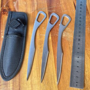 Set di coltelli da lancio da allenamento YF126 – 3 pezzi, Bianco